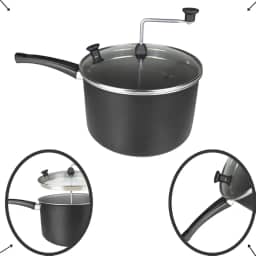 Panela de Pipoca Pipoqueira Tampa Vidro Antiaderente Sem Oleo Fitness