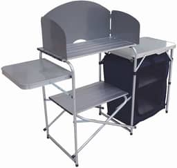 NTK, Mesa com Armário, Serena, Alumínio e MDF, Camping e Área Externa, Prática e Resistente