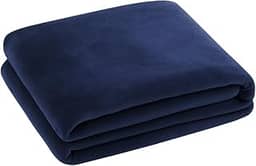 Cobertor Manta Queen Microfibra 2,20m x 2,40m Toque Macio Leve e Confortável Secagem Rápida e Uso Diário em Cama ou Sofá Cozzilar (Azul)