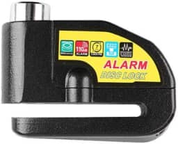 Bloqueio de disco de alarme trava de moto, trava de freio a disco 110db com cabo de, trava de disco de alta segurança para motocicleta