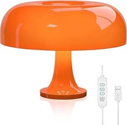 Lâmpada Moderna de Meados Do Século, Lâmpada de Cabeceira com 3 Modos de Iluminação, Luminaria Cogumelo, Abajur, Abajur Quarto, Luminaria de Mesa, Abajur de Mesa, Luminaria, Luminaria Quarto