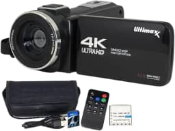 Ultimaxx Câmera Filmadora 4K Gravador de Vídeo 42Mp Suporte para Câmera Vlogging Youtube Tiktok Filmadora Digital com Tela Lcd de 3 ", Zoom Digital 18X para Adultos Crianças Adolescentes Iniciantes