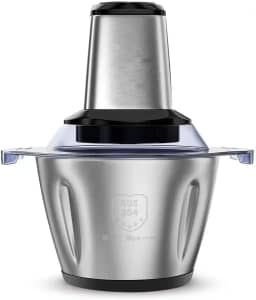 Moedor de Carne Elétrico Inox 3L 110V – Alta Potência, Lâminas Duplas e Fácil Limpeza