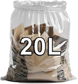 Sacos De Lixo Transparente 20l Resistência média 4 Micra 100 Unid