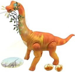 Dinossauro de Brinquedo Com Compartimento De Ovinhos De Filhote, Com Som E Luzes, Dinossauro Presente Para Crianças Com 30cm, Anda Para Frente, Brinquedo Com Interações, Dinossauro Que Bota Ovos
