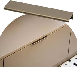 10 Puxadores De Gaveta Slim Alumínio Tito C/Parafusos 9,6cm (Bronze Fosco)