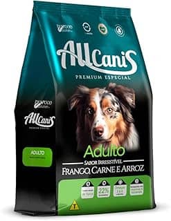 AllCanis Premium Especial Ração para Cães Adultos, Sabor Frango, Carne e Arroz 15kg