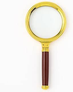 Lupa de Mão Luxo com Lente de Aumento 10x Zoom, 70mm, Ideal para Leitura, Escritório, Estudo Escolar, Profissionais, Detalhes Técnicos e Alta Precisão para Eletrônica