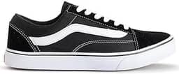 Tênis Unissex Cano Baixo, Lona e Camurça, Estilo Skate Old School, Casual para Academia e Dia a Dia