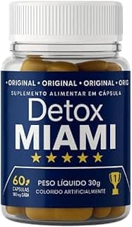 Emagrecedor Ultra Detox Gold - (Miami) Elimine Gordura e Seca a Barriga Rapidamente com 60 Cápsulas Ação Total