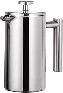 Cafeteira Prensa Francesa 600ml Inox Térmica Com Parede Dupla