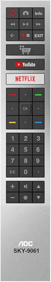 Controle Remoto TV AOC Led Smart 4k - Youtube Netflix