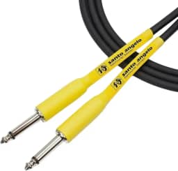 CABO DE GUITARRA SAMURAI 0,30MM CONECTOR P10/P10 10FT 3,05 METROS PRETO - SANTO ANGELO