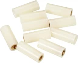 Ponteiras de taco de sinuca de diâmetro de 10 mm, pacote com 10 ponteiras de taco de bilhar para sinuca acessórios de substituição, bege