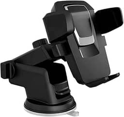Suporte Veicular Universal para Celular GPS Trava Automática Giratório 360° Ventosa que Gruda Painel de Carro Anti-Queda Fixação Waze Uber Táxi Motorista Particular Viagens Trajeto