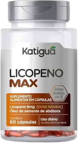 KATIGUÁ Licopeno Max Óleo De Semente De Abóbora Zinco & Selênio + Vitamina E Sem Sabor Katiguá 60 Cápsulas Soft Gel • 30 Doses Laranja