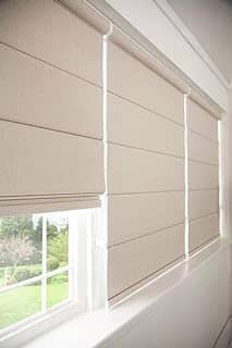 Cortina Persiana Romana 1,60 Larg X 1,50 Alt Blackout Veda a Luz Super Luxuosa (Creme)