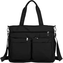 Bolsa Feminina Sacola Grande Alça De Ombro Moderna Com Ziper Trabalho Passeio Faculdade