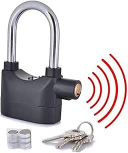 Cadeado Anti-Furto com Alarme – Segurança Inteligente, Moto, Bicicleta, Portão, Armario, Resistência Reforçada e Alarme Sonoro - YASDA