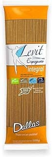 Macarrão Espaguete Integral Levit 500G, Dallas Alimentos, Massa Espaguete De Sêmola Integral Pasta Spaghetti Integrali, Laranja, Sem Colesterol, Vegano, Fonte de Proteínas E Fibras, Alimentação Integr