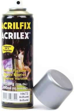 Verniz Fixador Acrilfix, Acrilex, Brilhante, 300 ml, Aerosol