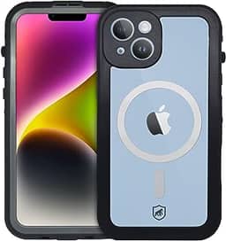 Gshield Capa Case Capinha 360° à Prova d'água Compatível com Magsafe, Nautical (Transparente, iPhone 14)