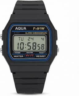 Relógio De Pulso Digital Vintage Pequeno Preto Básico Militar A Prova D'agua Unissex