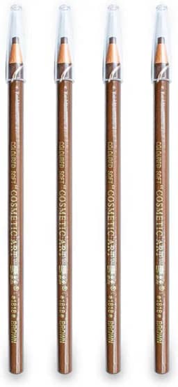 4 Lápis Dermatográfico para Sobrancelha Micropigmentação Maquiagem, Marrom