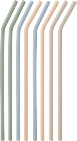 8 canudos de silicone reutilizáveis e livres de BPA – Canudos para beber padrão de grau alimentício, canudos reutilizáveis para viagem