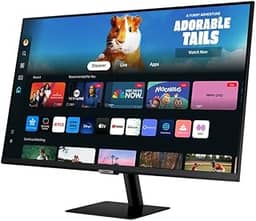 Smart Monitor Samsung M5 27', FHD, Plataforma Tizen™, USB, HDMI, Bluetooth, Preto, 2024
