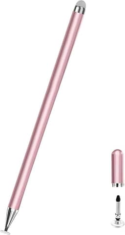 Caneta Stylus para Samsung Galaxy Tab A9Plus/A9/A8 Plus/A8/A7, compatível com iPad iOS/Android 15/14, todos os dispositivos sensíveis ao toque, caneta S de alta sensibilidade universal (rosa)