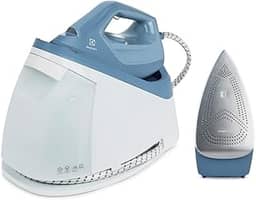 Ferro de passar com estação a vapor continuo pressurizado semi profissional 2 em 1 antiaderente base ceramica 264 furos tanque destacavel 1,2L 1750W Azul Refine 700 E7SS1-4DBL 127V