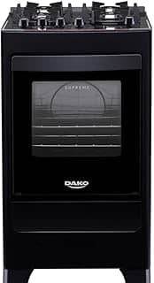 Fogão 4 bocas Dako Supreme Glass Preto com mesa de vidro - Bivolt