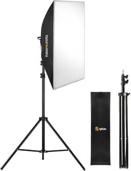 Kit 1 Softbox 50x70 TUDOPRAFOTO Bivolt + Tripé