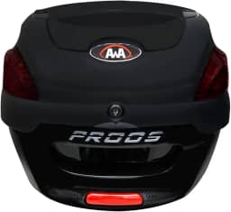 BAULETO AWA MODELO PROOS 41 LITROS COM TAMPA PRETO BRILHANTE