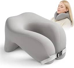 Travesseiro para Viagem; Travesseiro de Pescoço; Travesseiro de Pescoço Adaptado, Almofada de Pescoço para viajar de onibus ou carro; Almofada de Pescoço Respiravel, Suporte para Pescoço
