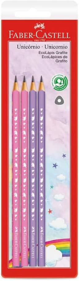 Faber-Castell SM/935UNI Unicórnio, EcoLápis Grafite, Kit com 4 lápis
