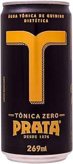 Tônica Zero Prata, Lata 269ml Águas Prata QS1LL Sabor Água Tônica Zero 200ml