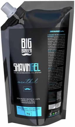 Shaving Gel De Barbear Menthol 1kg Refil Atacado Big Barber
