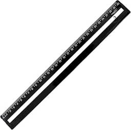 Régua Guia de Leitura 30cm – Preta, Auxilia na Concentração e Leitura Focada - Maxcril