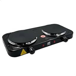 INMA, Fogão Elétrico, Fogão 2 Bocas, Fogão Portátil, Fogão De Mesa, Cooktop, Fogões Cooktop, Fogareiro Elétrico, Fogareiro Com 2 Bocas, Fogareiro Portátil, Compatível com TYJR, 2000w (Preto 110v)