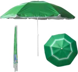 Guarda-sol Gigante 1,90m Metros Piscina Praia Pesca (Verde listrado)