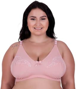 Sutiã Plus Size sem Bojo Reforçado Sustentação de Cetinete Resistente