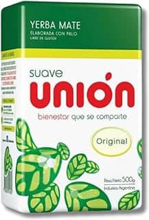 Union Yerba Mate Suave Original, Erva-Mate Argentina, 500g, Livre de Glúten