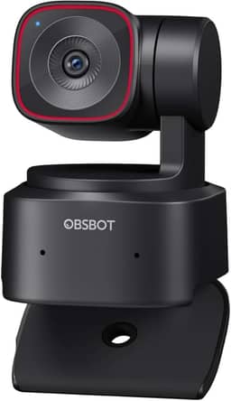 OBSBOT Tiny 2 Lite 4K Webcam PC, câmera de streaming PTZ com rastreamento IA e sensor 1/2", controle gestos HDR microfones webcam computador mesa laptop reunião videochamadas 4K@30fps / 1080@60fps