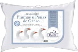 travesseiro 50 x 70 cm daune 50% plumas 50% penas de ganso