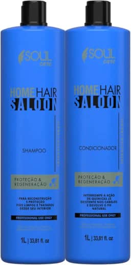 Shampoo e Condicionador de Nutrição Capilar Profissional com Queratina Soul Care | Reparo e Hidratação (1l)