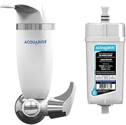 Acquabios Filtro Purificador de Água para Parede, Modelo 1006-0040, Branco, com Refil Extra 1005-0019, 40 L/h