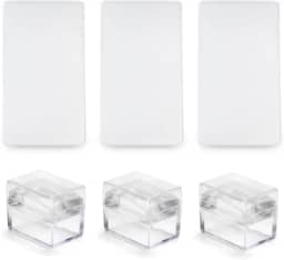 Kit 3 Carimbos de Silicone + Raspador Francesinha Unhas