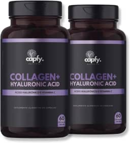 Kit 2x Colágeno Hidrolisado + Ácido Hialurônico + Vitamina C 120 Cápsulas 550mg Premium Capfy. Nutrition para Cabelo Beleza da Pele Unha e Articulações